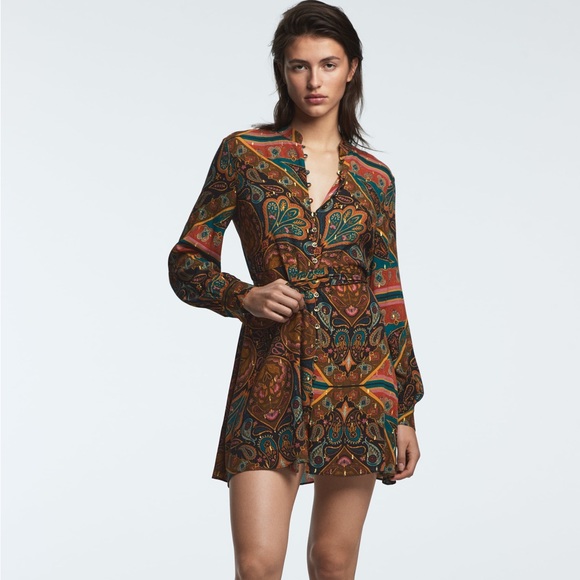 floral shirt dress zara Turning Heads Linkup- Zara Floral Linen Dress